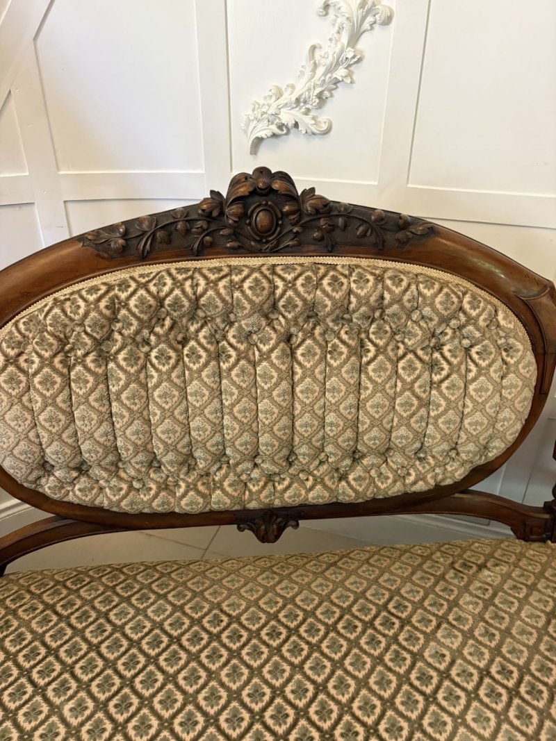 Exhibition Quality Antique Victorian Carved Walnut 9 Piece Suite - Image 4